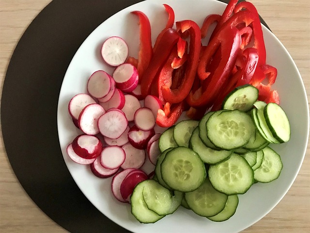 zelenina na talíři